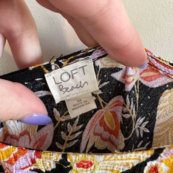 Loft Beach Floral Ruffle Tiered Maxi Dress - Picture 9 of 10